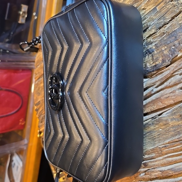 GUCCI GG Marmont Shoulder/Crossbody Black Leather/Hardware - COA included - Picture 6 of 16